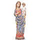 Madonna with baby gothic style 25cm in wood, antique finish s1