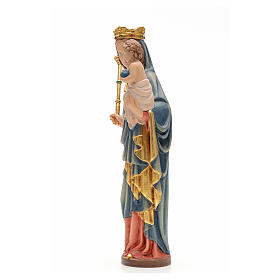 Virgen con niño y cetro 25 cm madera estilo gótico