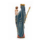 Vierge à l'enfant avec sceptre bois peint 25 cm s3