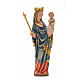 Madonna with baby and Sceptre 25cm in wood, gothic style s4