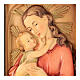 Rilievo Madonna bimbo rettangolare legno colorato Valgardena s2
