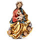 Relief Vierge à l'enfant en style baroque bois pein s1