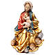 Relief Vierge à l'enfant en style baroque bois pein s3