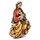 Relief Vierge à l'enfant en style baroque bois pein s4