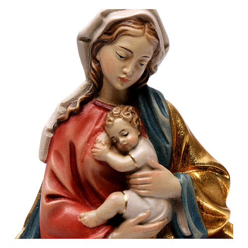 Relief Madonna z Dzieciątkiem styl barokowy 20 cm drewno Valgardena 2