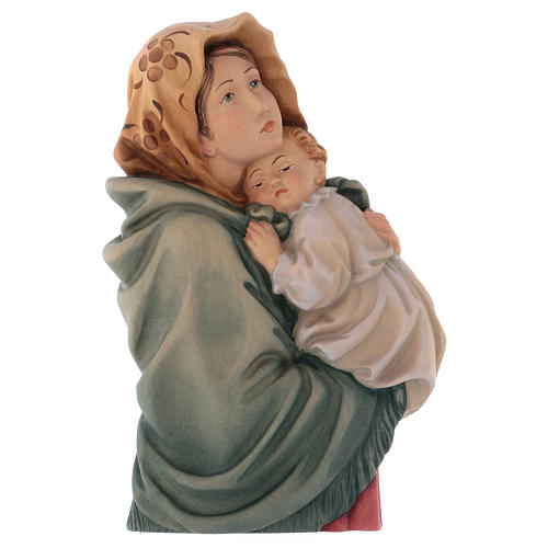 Relieve Virgen del Ferruzzi madera pintada Valgardena 1