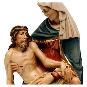 Statue Pietà en bois peint Valgardena