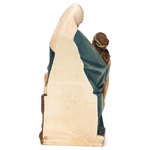 Statue Pietà en bois peint Valgardena 5