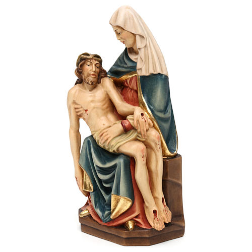 Pietà di Michelangelo legno dipinto Valgardena 3