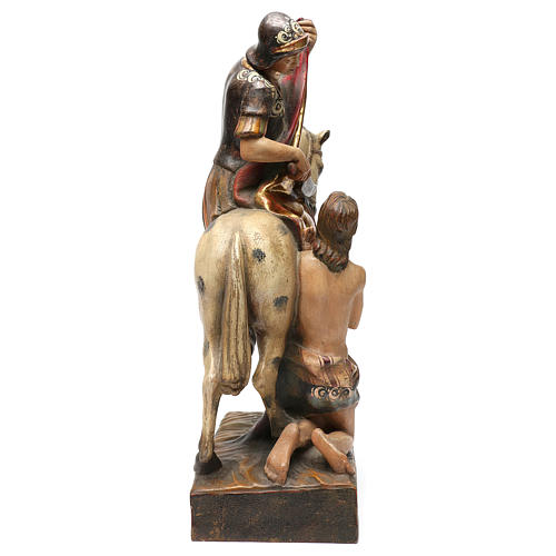 STOCK Heiliger Martin mit Pferd Grödnertal Holz 12