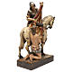 STOCK Saint Martin on horse in painted Valgardena wood s7