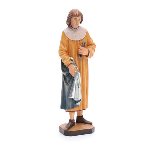 San Cosimo con forcipe 25 cm legno dipinto Valgardena 4