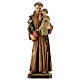 Sant'Antonio con bimbo legno dipinto Valgardena s1