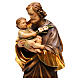 Saint Joseph with baby by Guido Reni in Valgardena wood s2