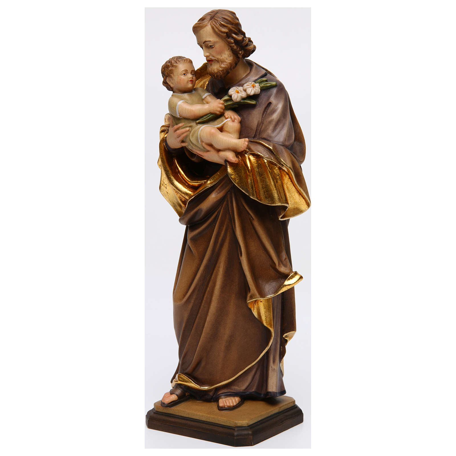 Saint Joseph avec Enfant de Guido Reni bois Valgardena