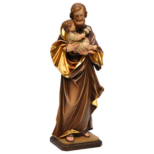 Saint Joseph with baby by Guido Reni in Valgardena wood 4