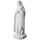 Statue Sainte Thérèse en fibre de verre blanche crucifix et roses pour extérieur 130 cm s4