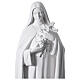 Statua Santa Teresa vetroresina bianca crocifisso rose per esterno 130 cm s3