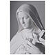 Statua Santa Teresa vetroresina bianca crocifisso rose per esterno 130 cm s5