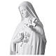 Statua Santa Teresa vetroresina bianca crocifisso rose per esterno 130 cm s6