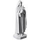 Statua Santa Teresa vetroresina bianca crocifisso rose per esterno 130 cm s7
