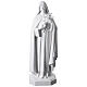 Estátua Santa Teresa em fibra de vidro branca com crucifixo e rosas para exterior 130 cm s1