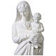 Statue Vierge à l'Enfant en fibre de verre blanche 135 cm s2