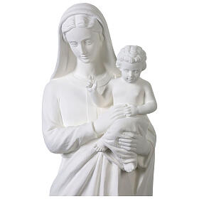 Statua Madonna con Bambino vetroresina bianca 135 cm