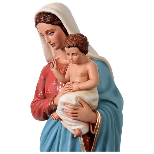 Coloured fibreglass statue of Madonna with Child, 53 in 4