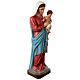Estatua fibra de vidrio colorida Virgen con Niño 135 cm s5