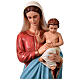 Statue en fibre de verre colorée Vierge à l'Enfant 135 cm s2