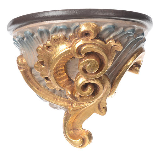 Console Murale Baroque Palazzo INT - Tête D'ange Chérubins, Dorée, 45 Cm, étagère