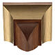 Wall bracket for statue in wood, gothic style 9x11 cm s2