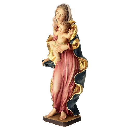 Gottesmutter mit Christkind Barock Stil Grödnertal Holz 4