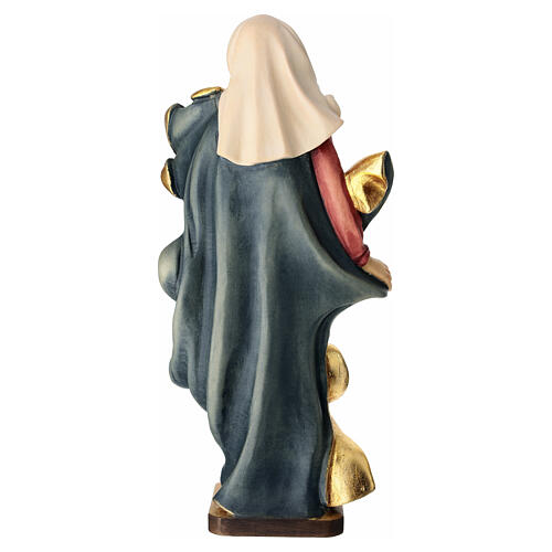 Virgin with baby, baroque style in coloured Valgardena wood 5