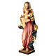 Vierge à l'enfant en style baroque en bois peint s4