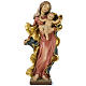 Virgin with baby, baroque style in coloured Valgardena wood s1