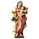 Virgin with baby, baroque style in coloured Valgardena wood s1