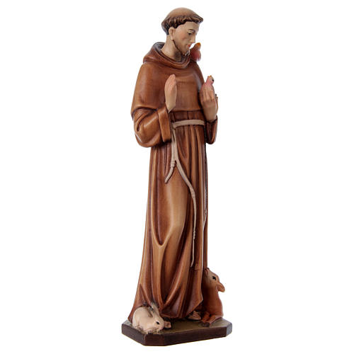 Saint Francis of Assisi in painted Valgardena wood 4