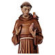 Saint Francis of Assisi in painted Valgardena wood s2