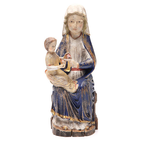 Nuestra Señora Mariazell, madera Valgardena, Viejo Antiguo dorad 1