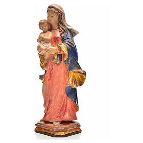 Virgin Mary statue 40cm in Valgardena wood, Baroque style, old a