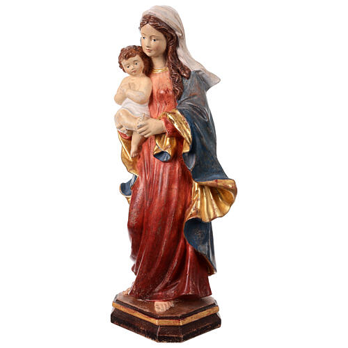 Virgin Mary statue 40cm in Valgardena wood, Baroque style, old a 3