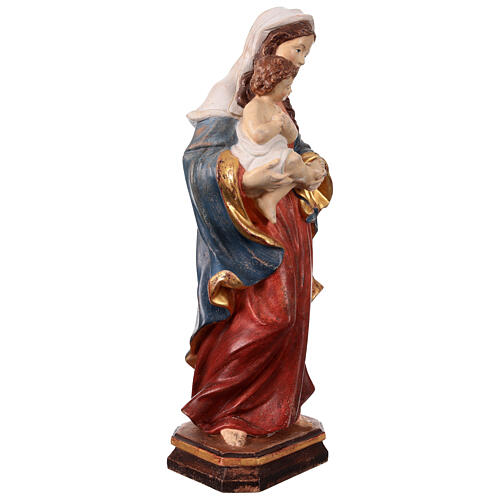 Virgin Mary statue 40cm in Valgardena wood, Baroque style, old a 5