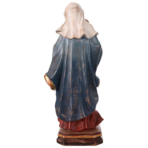 Madonna stile barocco legno 40cm Valgardena fin. Antico Gold 6