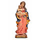 Madonna stile barocco legno 40cm Valgardena fin. Antico Gold s1