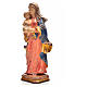 Madonna stile barocco legno 40cm Valgardena fin. Antico Gold s2