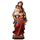 Madonna stile barocco legno 40cm Valgardena fin. Antico Gold s1