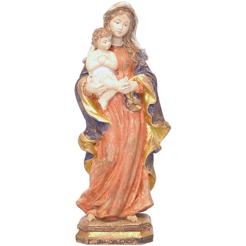 Virgin Mary statue in Valgardena wood, Baroque style, old antiqu 1
