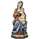 Madonna seduta bimbo uva 48cm legno Valgardena Antico Gold s1